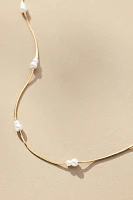 Double Pearl Chain Necklace