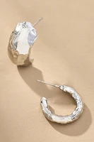 Molten Huggie Hoop Earrings, Set of 2