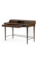 Moreau Oak Three-Drawer Writing Desk