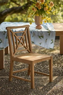 Fretwork Teak Side Chairs, Set of 2