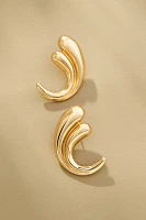 Curved Teardrop Post Earrings