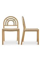 Avery Arched Oak Dining Chairs, Set of 2