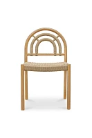 Avery Arched Oak Dining Chairs, Set of 2