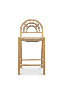 Avery Arched Oak Counter Stool