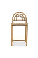 Avery Arched Oak Counter Stool