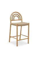 Avery Arched Oak Counter Stool