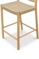 Avery Arched Oak Counter Stool