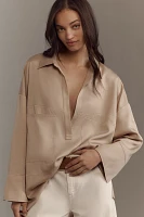 Mare Oversized Satin Shirt Tunic