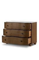 Tiago Marble-Top Three-Drawer Oak Chest