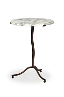 Sophie Round Marble Iron Base End Table