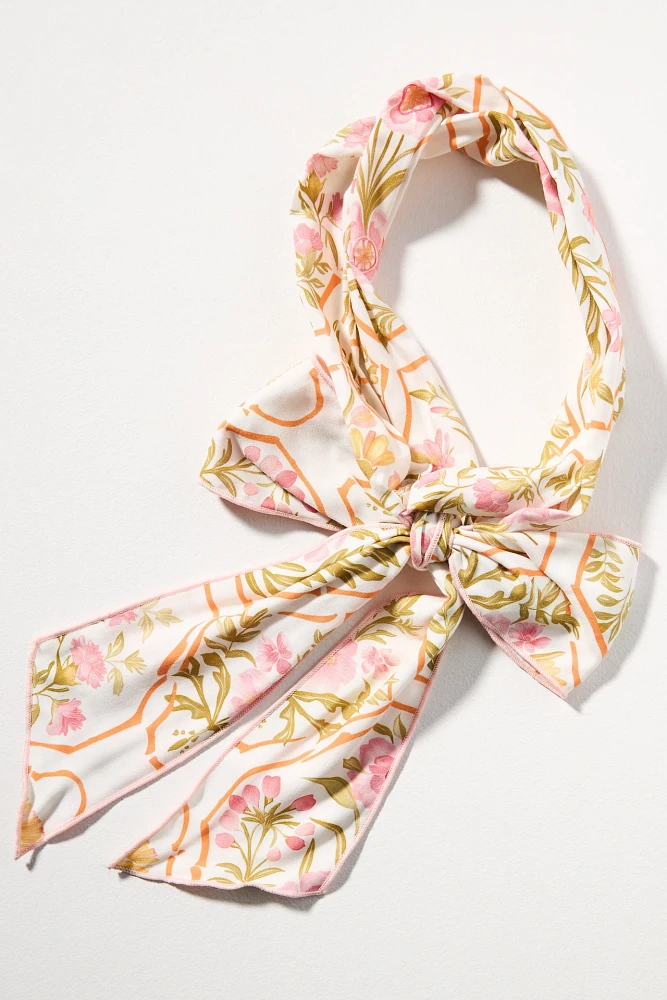 Printed Tie-Back Bow Headband