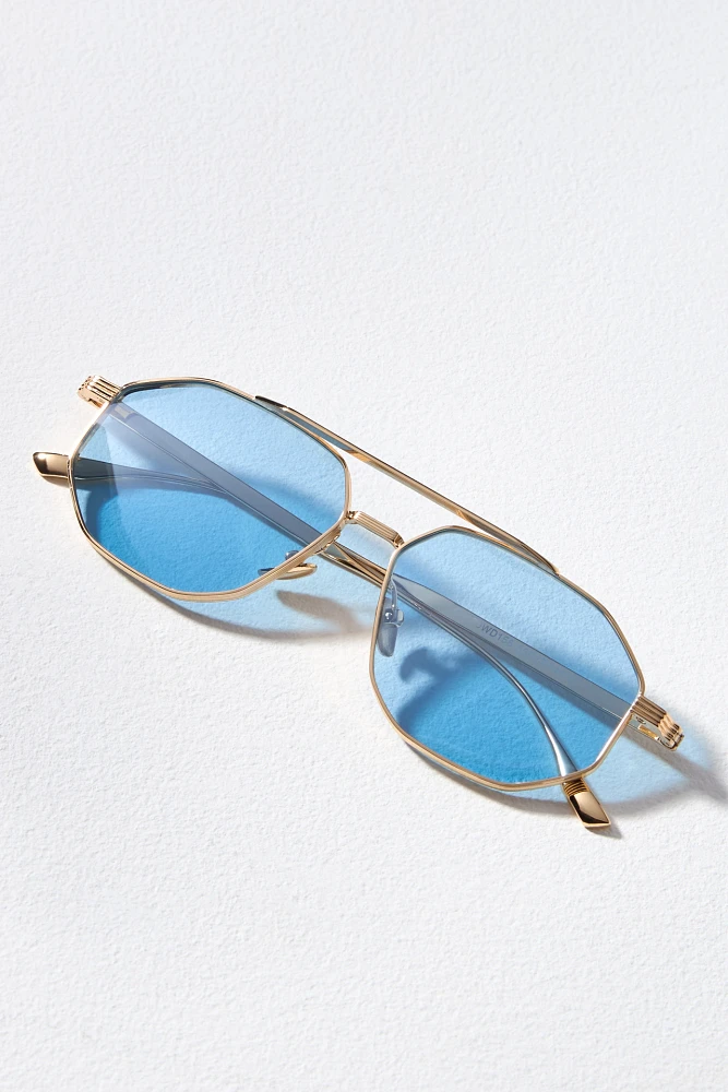 Devon Windsor Cairo Metal Aviator Sunglasses