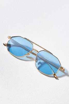 Devon Windsor Cairo Metal Aviator Sunglasses