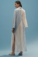 Ollari Striped Cotton Kaftan