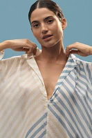 Ollari Striped Cotton Kaftan