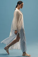 Ollari Striped Cotton Kaftan