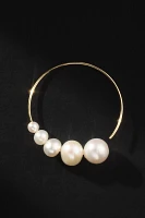 Saskia Diez Drop Pearl Hoop Earrings