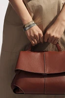 Foldover Top-Handle Satchel