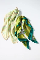Wallpaper Floral Hair Scarves, Set of 2