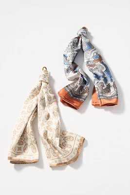 Wallpaper Floral Hair Scarves, Set of 2