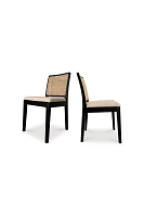 Orville Elm Wood Dining Chairs, Set of 2