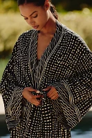 Bel Kazan Long-Sleeve Graphic Tie-Belt Top