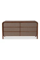 Rye Tatami-Mat Tropical Hardwood Six-Drawer Dresser