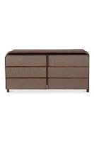 Rye Tatami-Mat Tropical Hardwood Six-Drawer Dresser