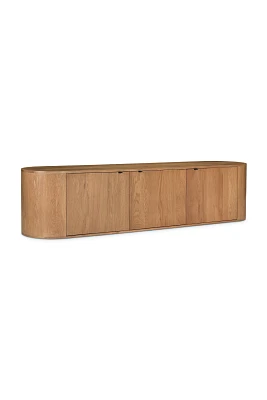 Theo Solid Oak Rounded Media Cabinet