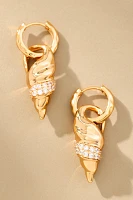 Luv Aj Seashell Huggie Hoop Earrings