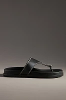 By Anthropologie Stitched Platform Thong Sandals