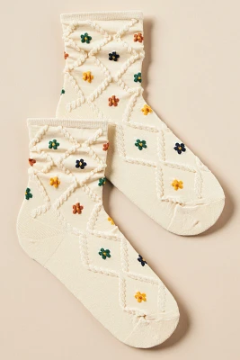 Casa Clara Textured Floral Socks