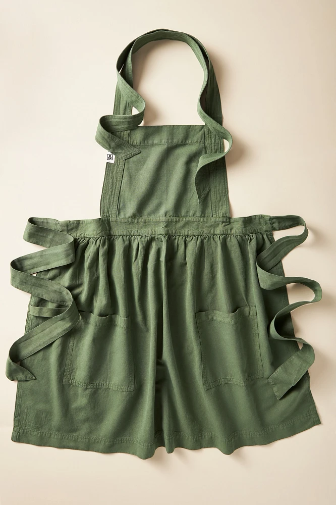 Hedley & Bennett Cotton-Linen Pinafore Apron