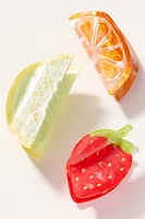 Frasier Sterling Fruit Icon Hair Claw Clips, Set of 3
