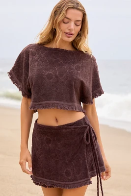 Ollari Terry Textured Poncho