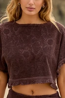 Ollari Terry Textured Poncho