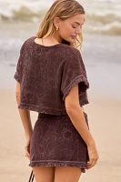 Ollari Terry Textured Poncho