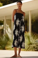 Traffic People Palm Tree Embroidered Tunic Dress