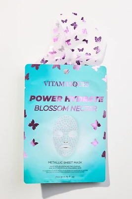 Vitamasques Power Hydrate Blossom Nectar Metallic Face Sheet Mask