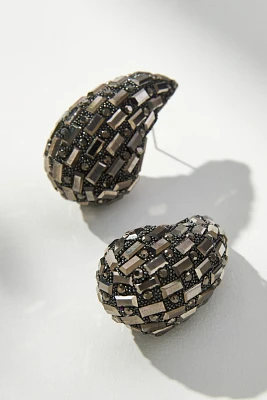 The Petra Drop Earrings: Long Mixed Pavé Edition