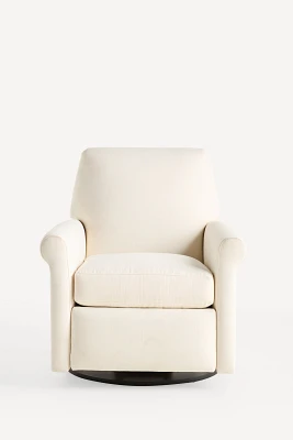 Crawford Linen Reclining Swivel Chair