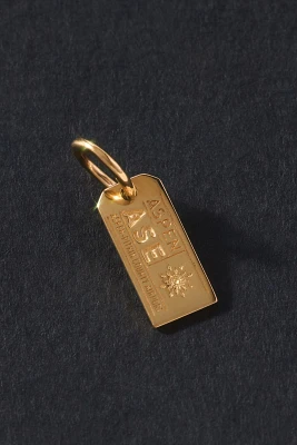 Jet Set Candy Solid Gold Mini Luggage Tag Charm