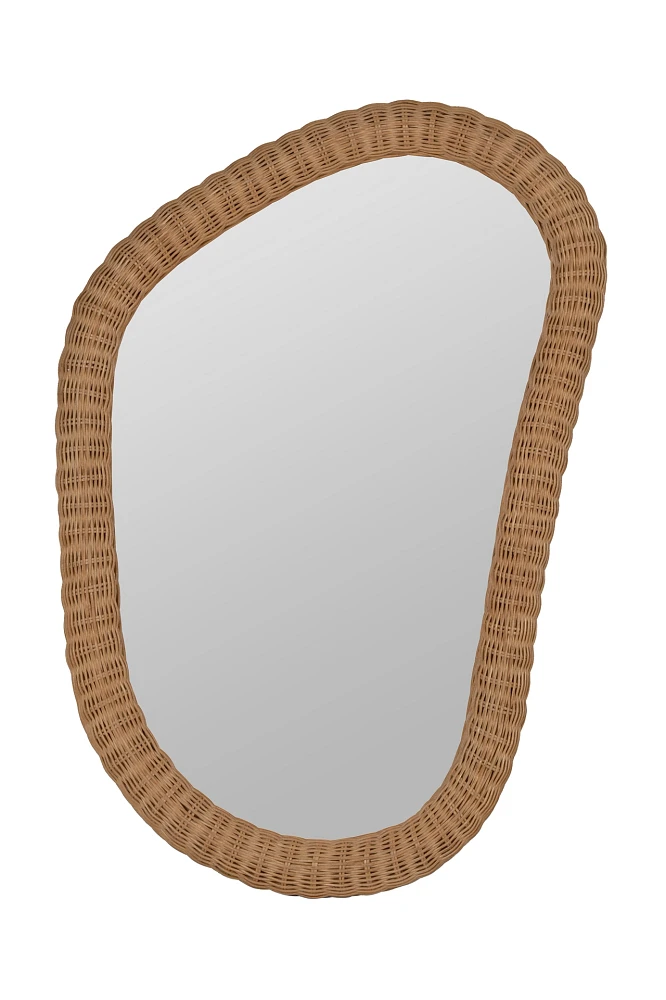 Evelyn Rattan Irregular Wall Mirror