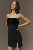 Milly Indy Strapless Crystal-Embellished Mini Dress