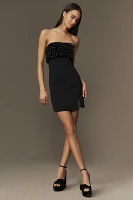 Milly Indy Strapless Crystal-Embellished Mini Dress