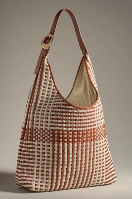 The Love Knot Slouchy Bag: Woven Faux-Leather Canvas Edition