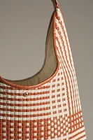 The Love Knot Slouchy Bag: Woven Faux-Leather Canvas Edition