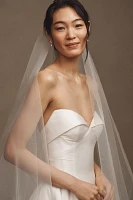 Jenny Yoo Josephine Floral Appliqué Tulle Veil