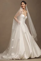 Jenny Yoo Josephine Floral Appliqué Tulle Veil