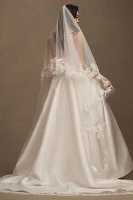 Jenny Yoo Ezra Floral Appliqué Cathedral Veil